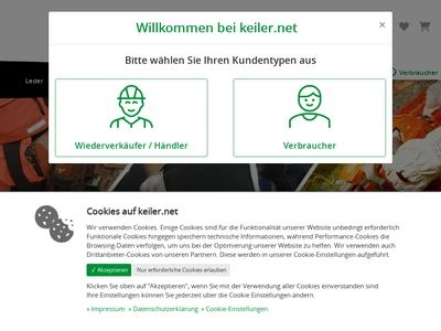 Website von Keiler Schutzhandschuh Handelsgesellschaft mbH