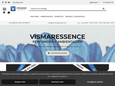 Website von Vismar Essence S.L.