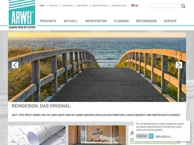 Website von ARWEI-Bauzubehör GmbH