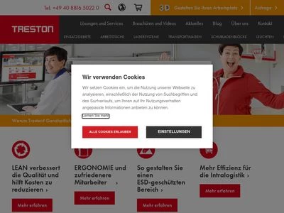 Website von Treston Deutschland GmbH