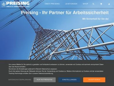 Website von PREISING GMBH & CO.KG