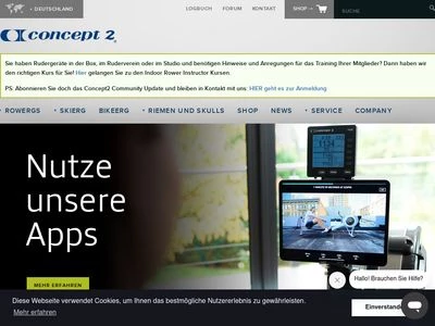 Website von Concept2 Deutschland GmbH