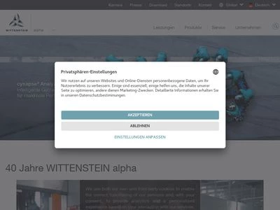 Website von WITTENSTEIN alpha GmbH