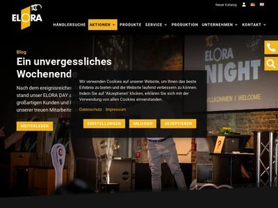 Website von ELORA Werkzeugfabrik GmbH