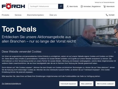 Website von Theo Förch GmbH & Co. KG 