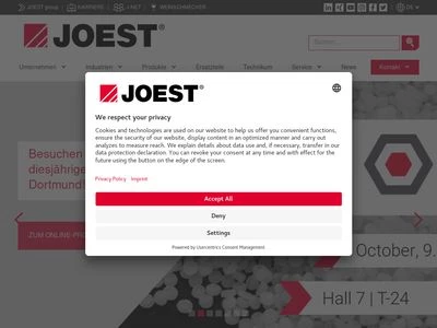 Website von JÖST GmbH + Co. KG