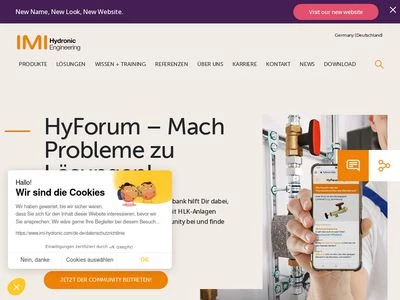 Website von IMI Hydronic Engineering Deutschland GmbH