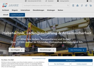 Website von Hebetech AG