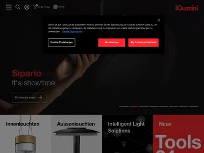 Website von iGuzzini illuminazione Deutschland GmbH