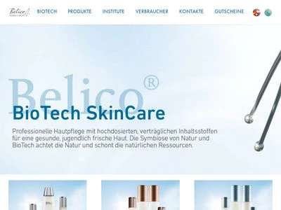 Website von BTB BioTech Beauty AG Swiss