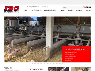 Website von IBO Stalltechnik GmbH