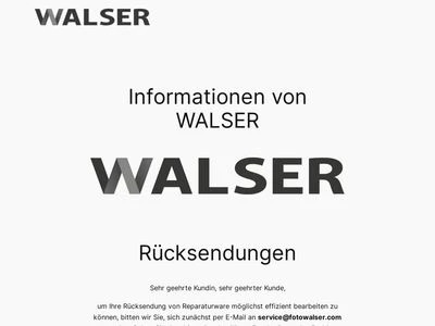 Website von WALSER GmbH & Co. KG