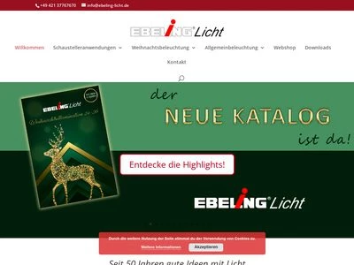 Website von Ebeling Licht GmbH