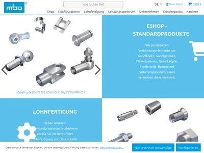 Website von mbo Oßwald GmbH & Co KG