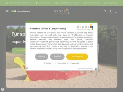 Website von espas GmbH