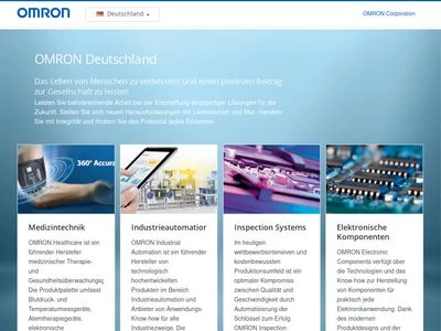 Website von OMRON ELECTRONICS GmbH