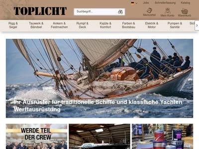 Website von Toplicht GmbH