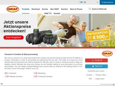 Website von Otto GRAF GmbH Kunststofferzeugnisse