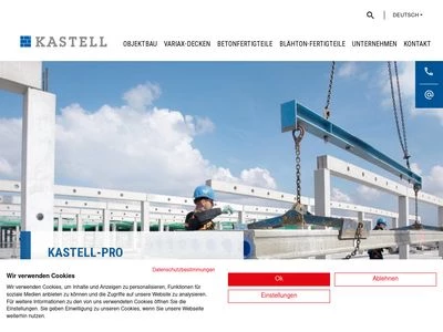 Website von Kastell GmbH