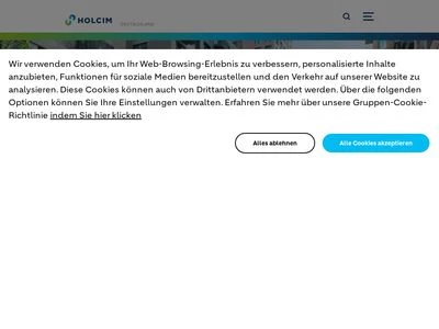 Website von Holcim (Deutschland) GmbH