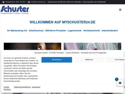 Website von Schuster GmbH