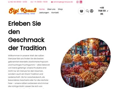 Website von Sigi Krauß - Süßwarengroßhandel