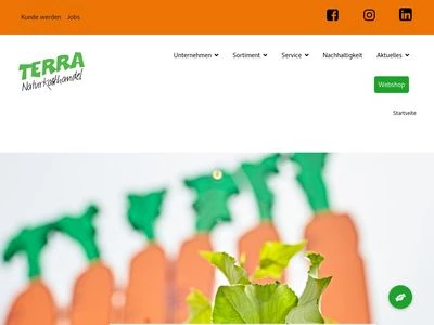 Website von Terra Naturkost Handels KG