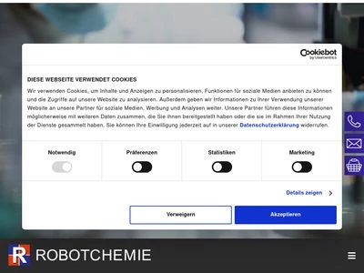 Website von ROBOTCHEMIE E. Weischenberg Nachf. GmbH & CO. KG