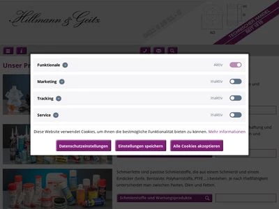 Website von Hillmann & Geitz GmbH & Co. KG