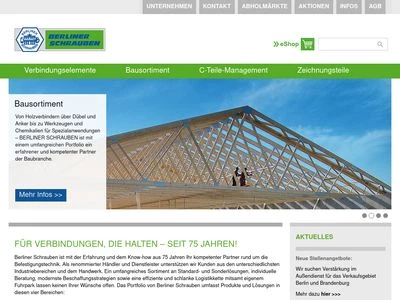 Website von BERLINER SCHRAUBEN GmbH & Co KG