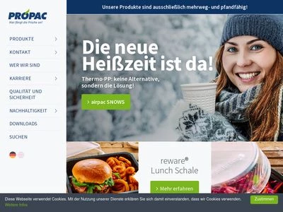 Website von Pro-Pac Ostendorf Plastic Thermoformfolien und Verpackungen GmbH & Co. KG