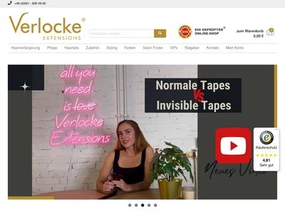 Website von Verlocke Extensions GmbH