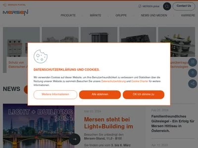 Website von MERSEN Deutschland Eggolsheim GmbH