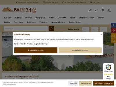 Website von Packen24 GmbH