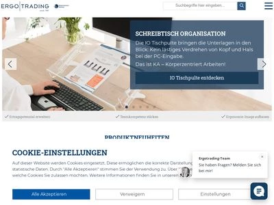 Website von ERGOTRADING GmbH