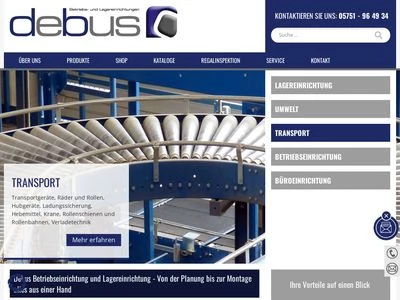 Website von Debus B. + L. GmbH