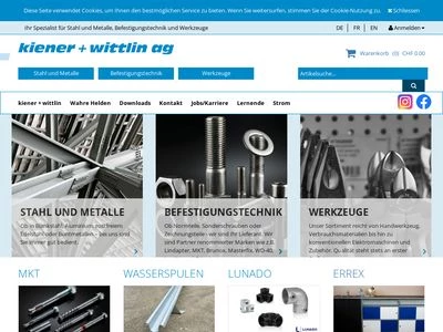 Website von kiener + wittlin ag