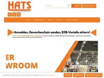 Website von HATS Handelsgesellschaft mbH