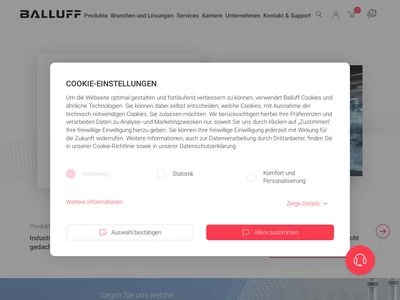 Website von Balluff GmbH