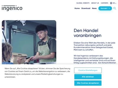 Website von Ingenico GmbH