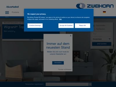 Website von Akzo Nobel Hilden GmbH