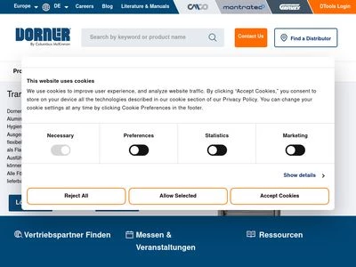 Website von Columbus McKinnon Industrial Products GmbH