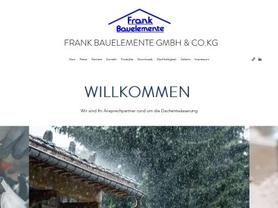 Website von Frank Bauelemente GmbH & Co. KG