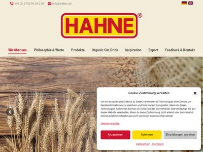 Website von C. Hahne Mühlenwerke GmbH & Co. KG