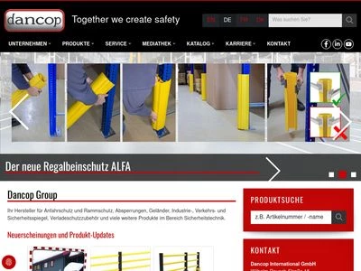 Website von Dancop International GmbH