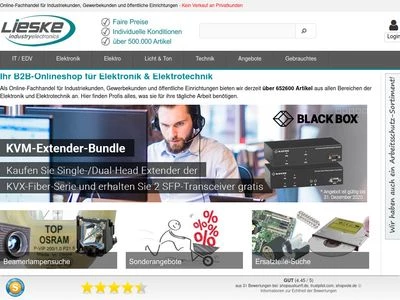 Website von Industry-Electronics Lieske-Elektronik e.K.