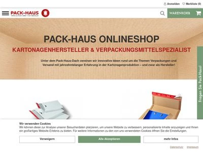 Website von pack-haus.de | Papier Karl GmbH & Co. KG