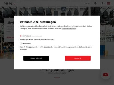 Website von Ferag AG