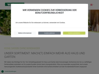 Website von Windhager GmbH Deutschland