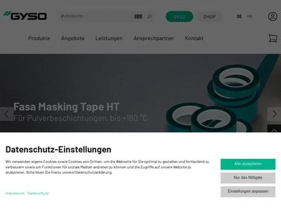 Website von GYSO AG